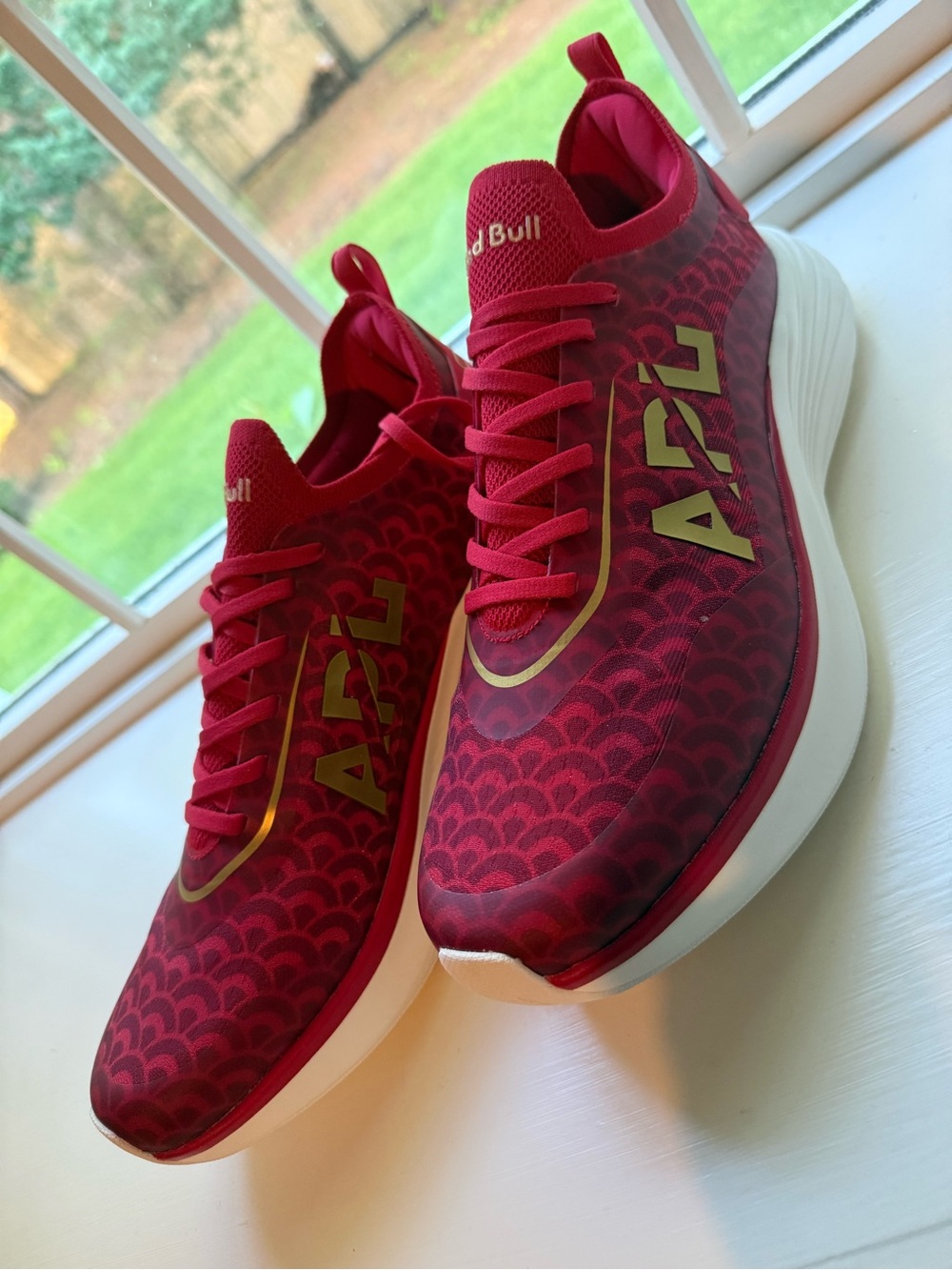 APL Men’s Red Athletic Sneakers with Gold Logo